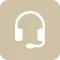 Customer support icon – headphones representing help desk